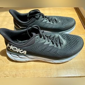 Mens black hoka athletic shoes